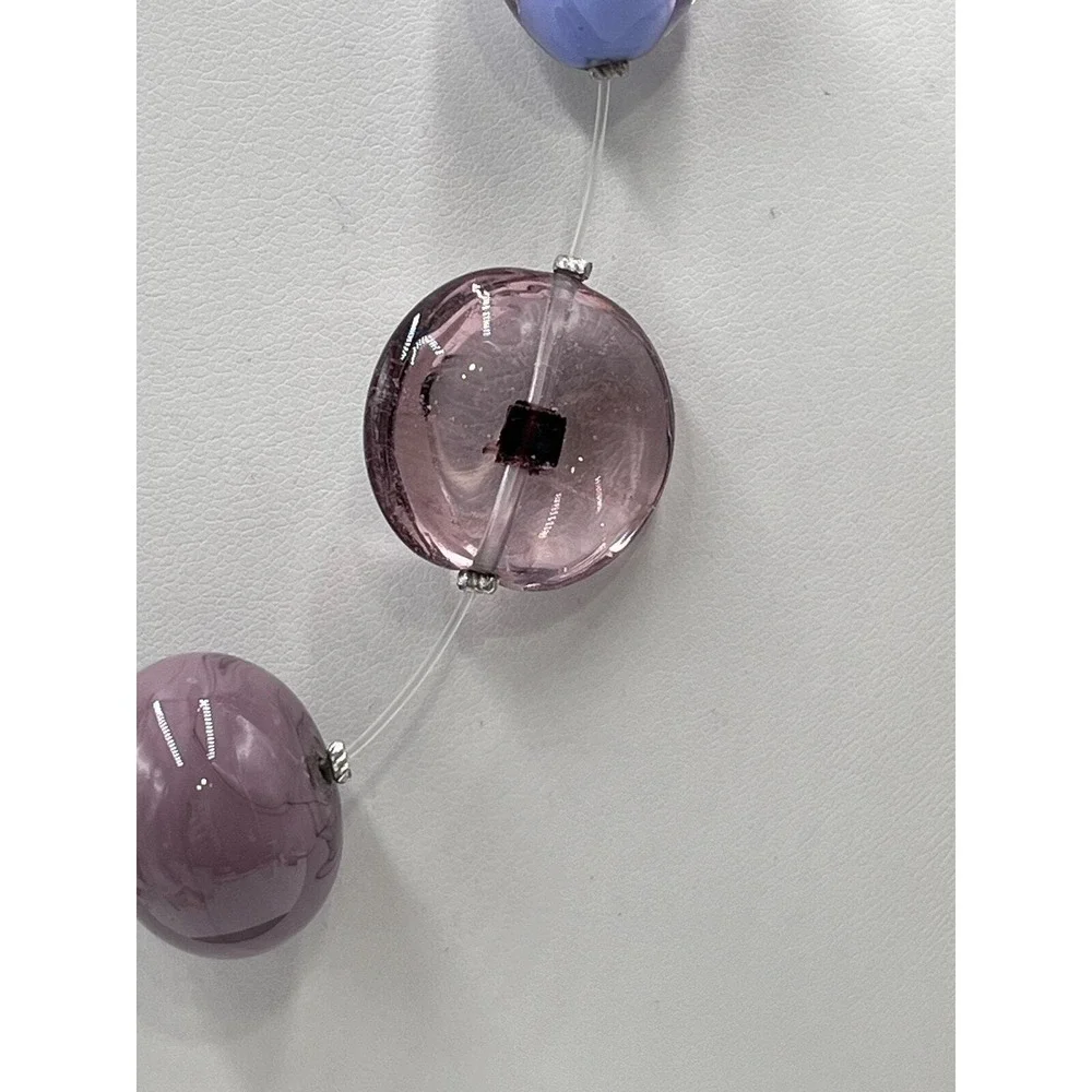 Sent Designers Marina Susanna Murano Handmade Purple‎ Italy Handcrafted Necklace